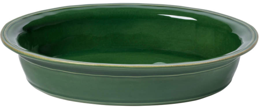 Fontana Forest Green 15" Oval Baker by Casafina-1