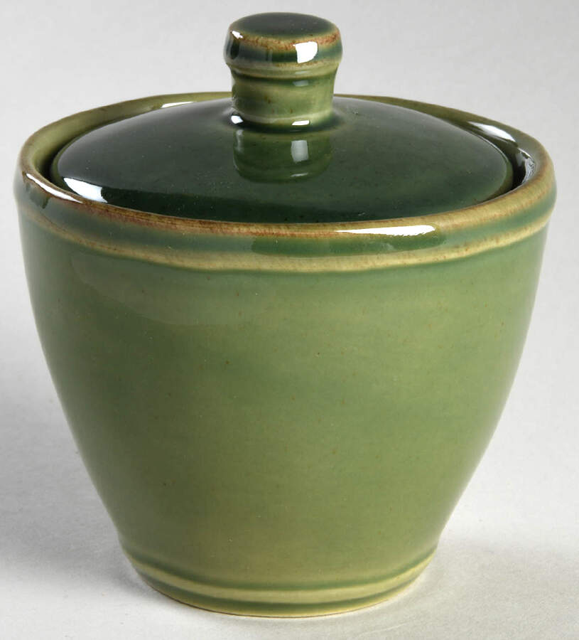 Fontana Forest Green Sugar Bowl & Lid by Casafina-1