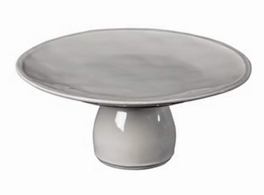 Fontana Dove Gray 11" Diameter Pedestal Cake Stand by Casafina-1