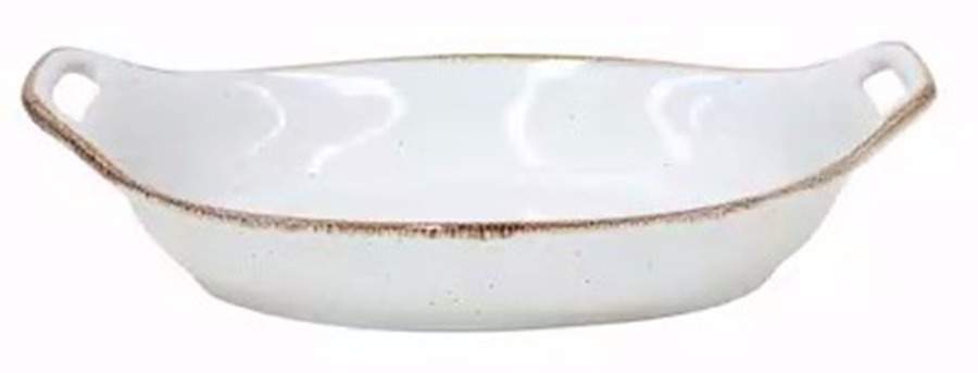 Sardegna White 12'' Oval Baker by Casafina-1