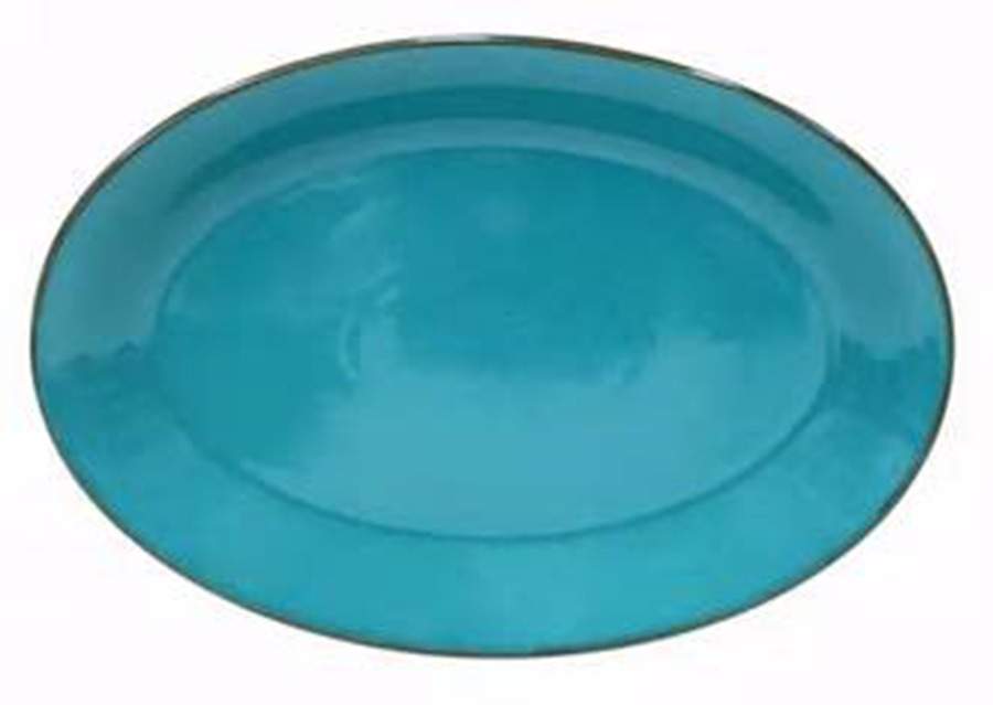 Sardegna Blue 18" Oval Serving Platter by Casafina-1