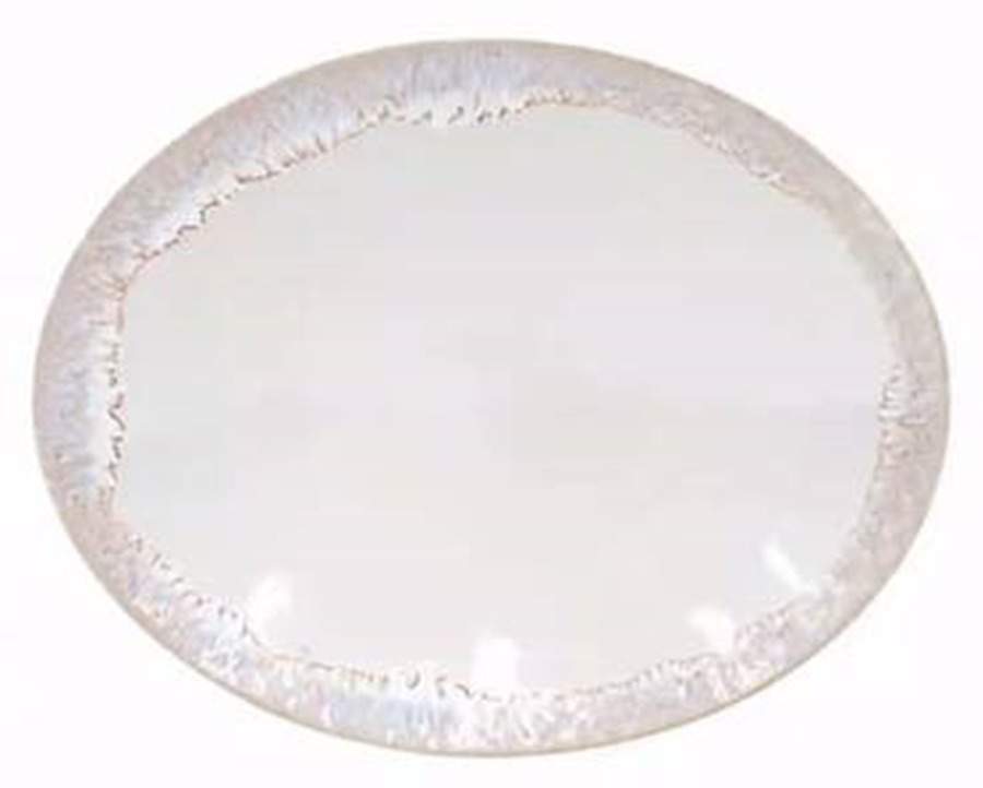 Taormina White 16" Oval Serving Platter by Casafina-1
