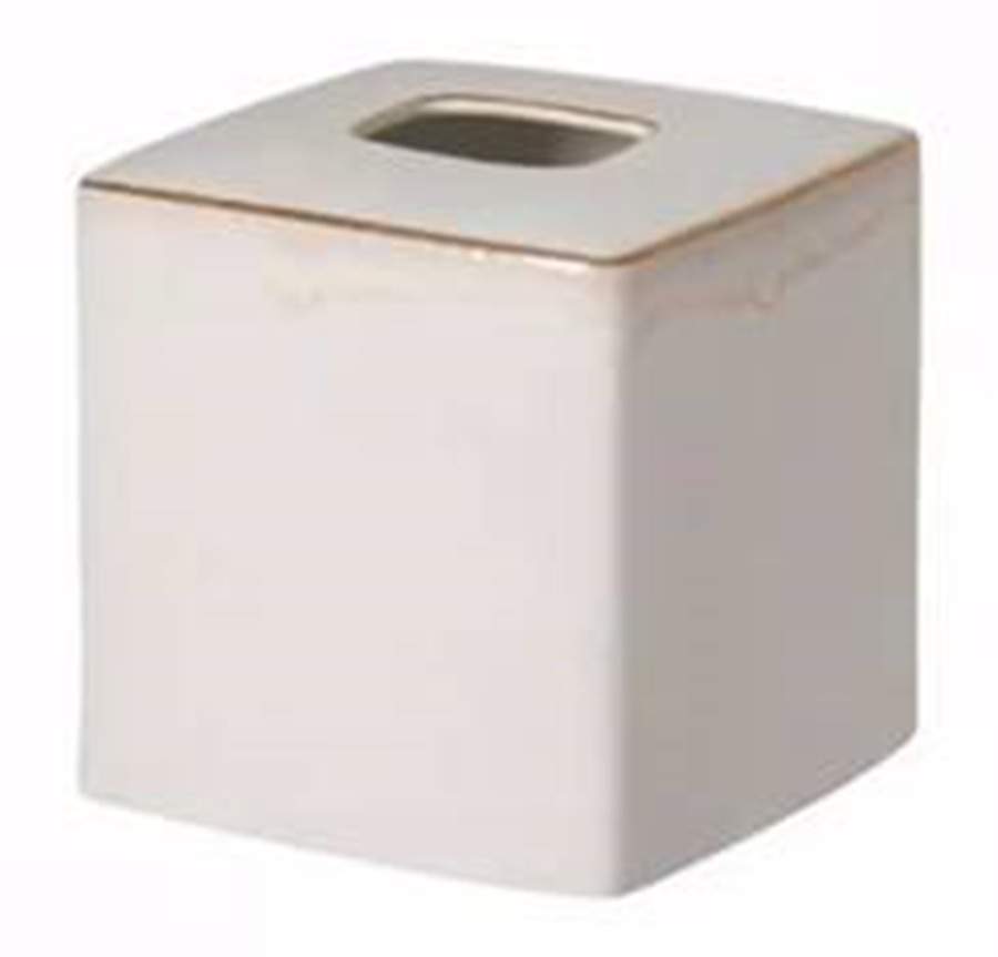 Taormina Gold Square Tissue Box Cover by Casafina-1