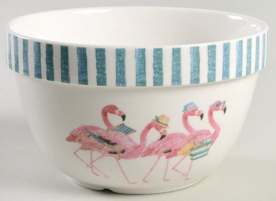 Christmas Flamingo 6" Nesting Bowl by Coastline Imports-1