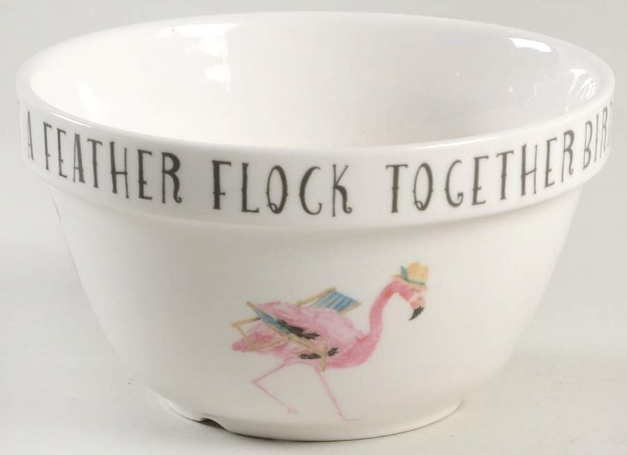 Christmas Flamingo 4" Nesting Bowl by Coastline Imports-1