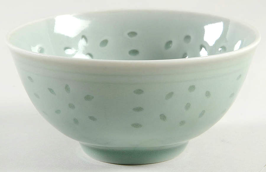 Celadon Floral Rice Bowl by China (Made in China)-1