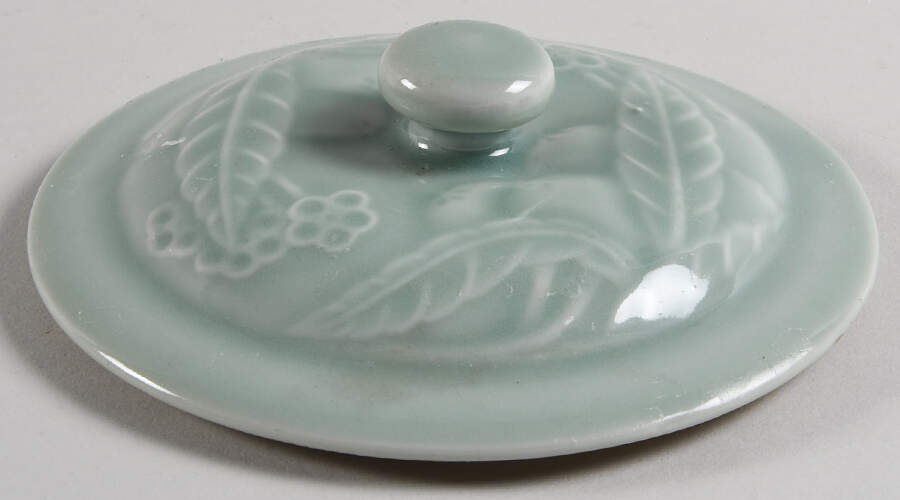 Celadon Floral Lid for Cookie Jar by China (Made in China)-1