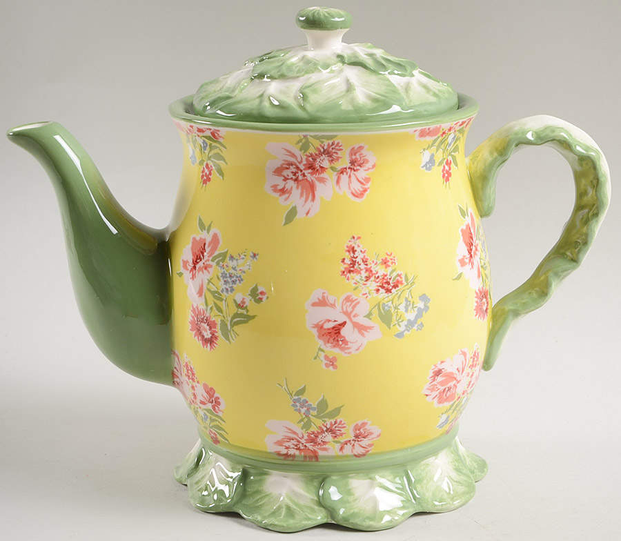 English Garden Teapot & Lid by Certified International-1