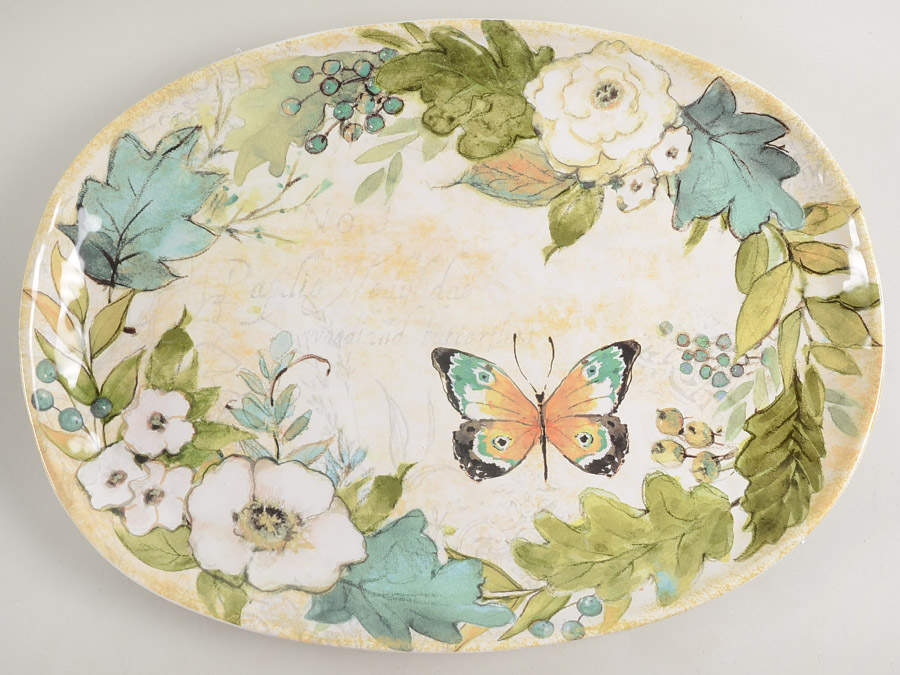 Nature Garden 17" Oval Serving Platter by Certified International-1