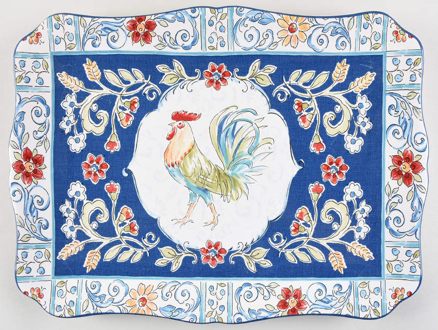 Morning Bloom 16" Rectangular Serving Platter by Certified International-1