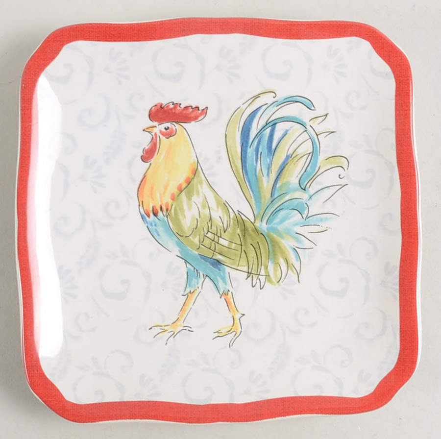 Morning Bloom Square Canape Plate by Certified International-1