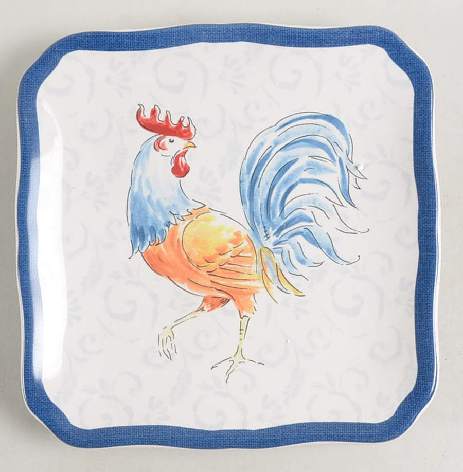 Morning Bloom Square Canape Plate by Certified International-1