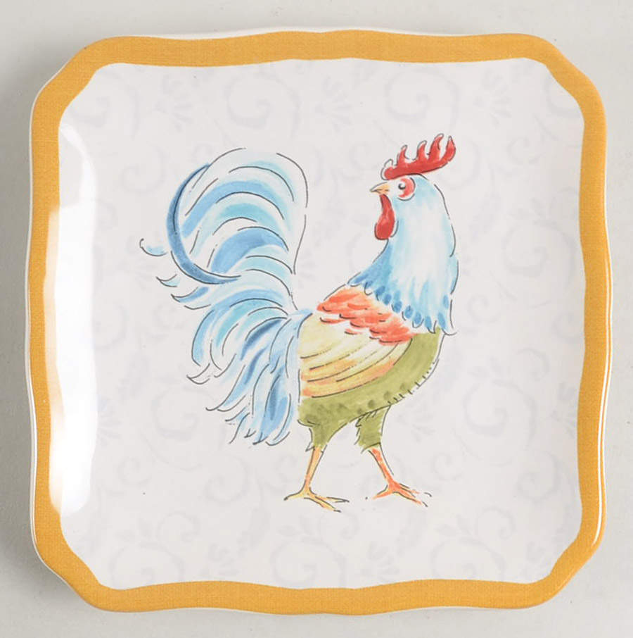 Morning Bloom Square Canape Plate by Certified International-1