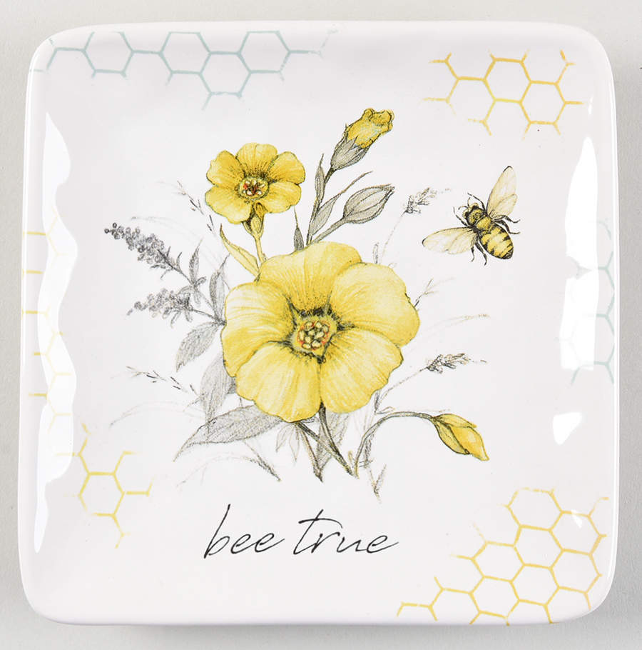 Sweet As a Bee Square Canape Plate by Certified International-1