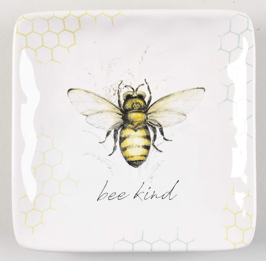 Sweet As a Bee Square Canape Plate by Certified International-1