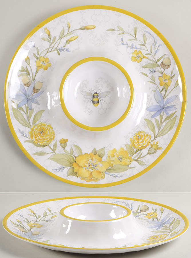 Sweet As a Bee 1 Piece Melamine Chip & Dip by Certified International-1