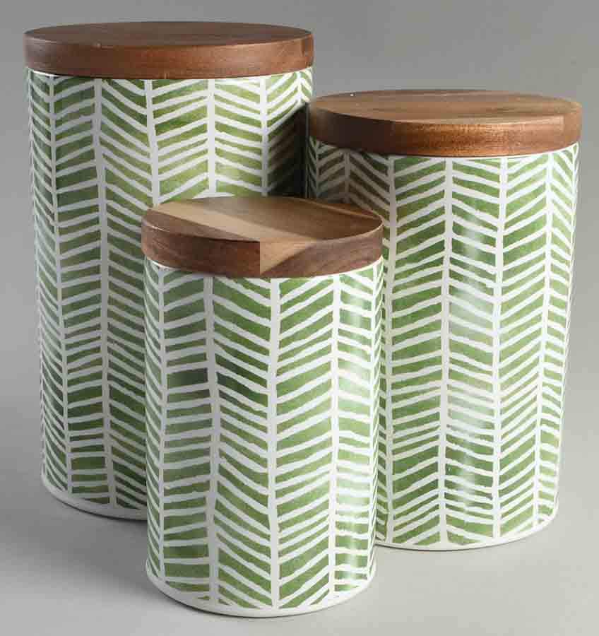 Mixed Greens (3 Piece) Canister Set (Box Set) by Certified International-1