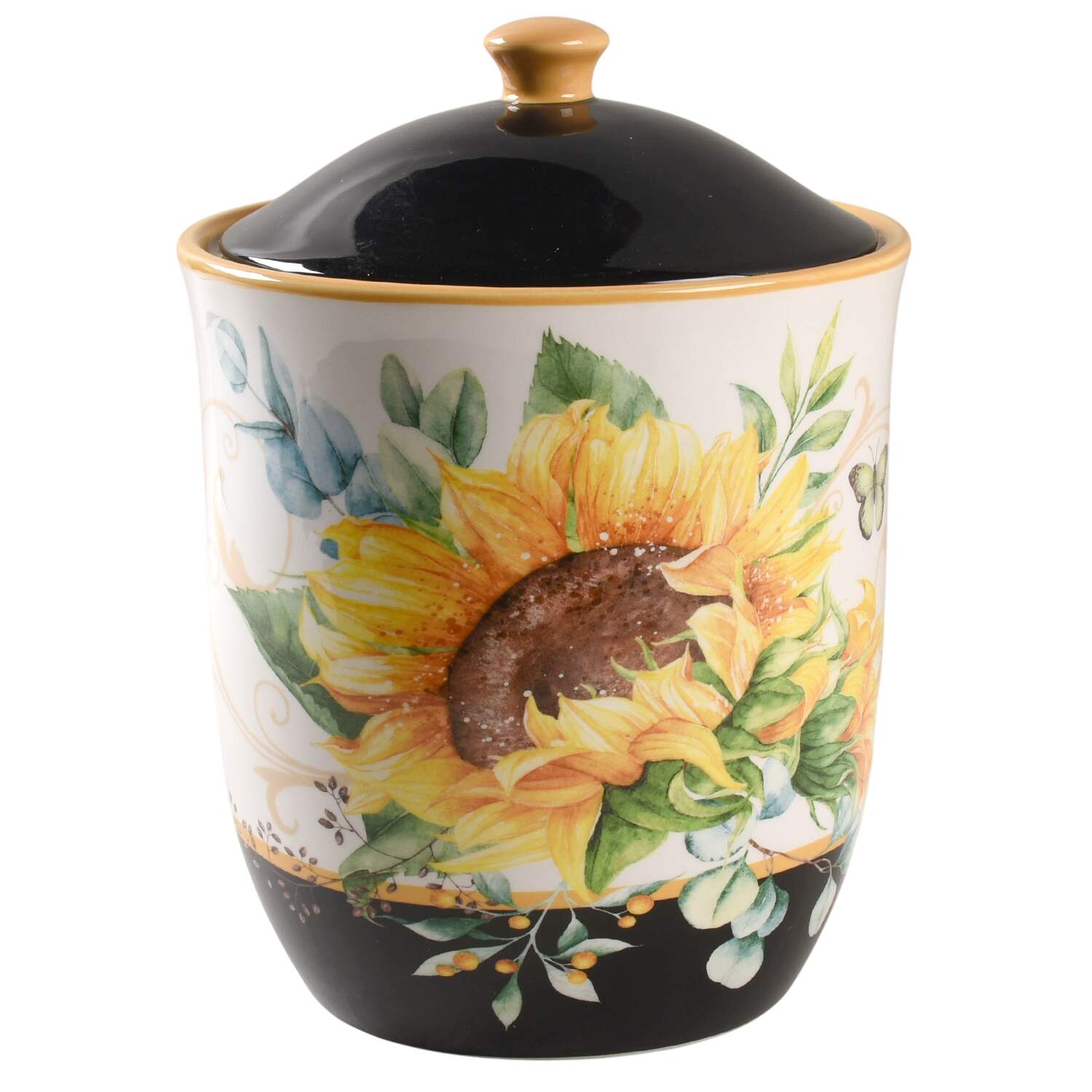 Sunflower Fields Large Canister & Lid by Certified International-1