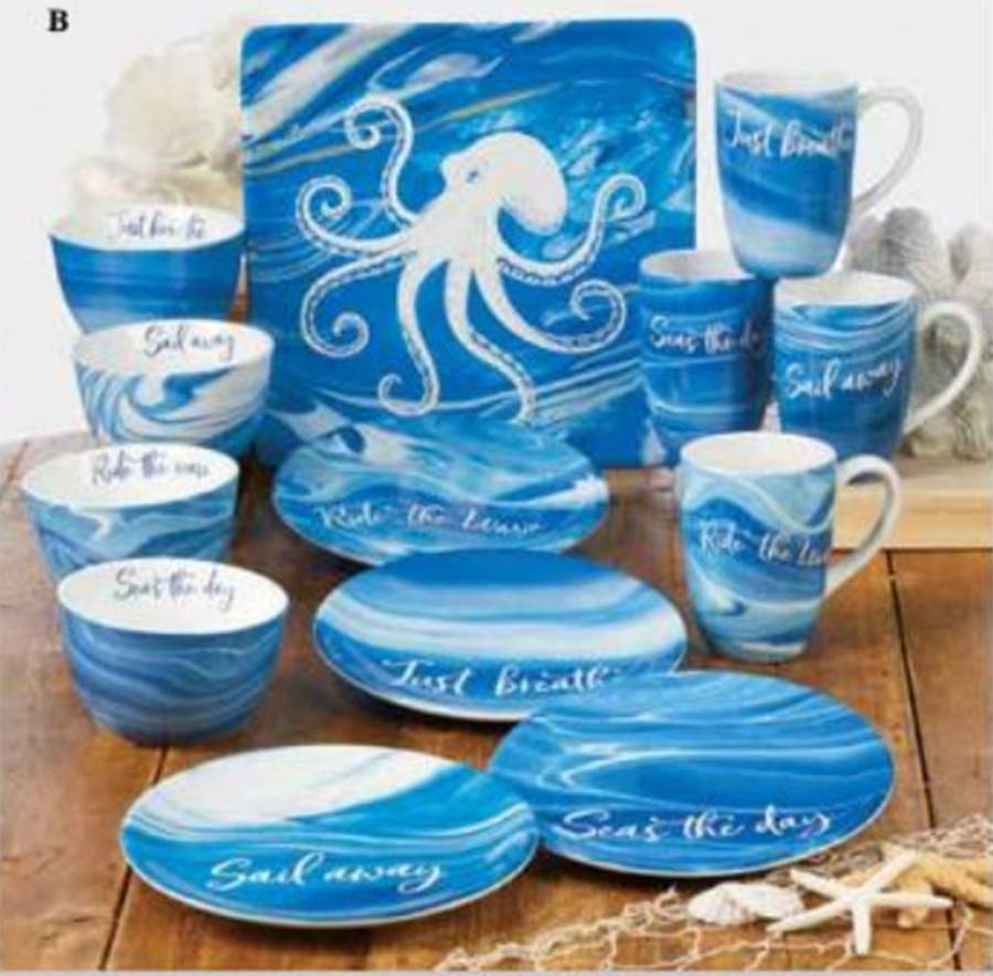 Fluidity Coastal 12" Square Serving Platter by Certified International-1