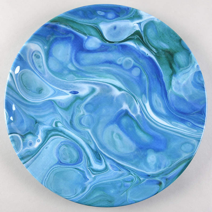 Fluidity Coastal 14" Melamine Chop Plate (Round Platter) by Certified International-1