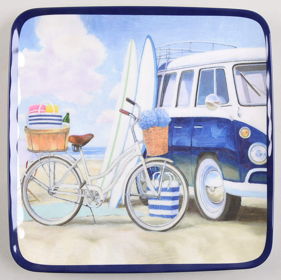 Beach Time Square Dinner Plate by Certified International-1
