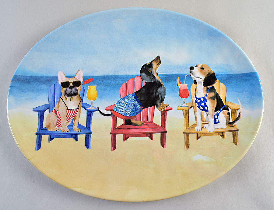 Hot Dogs 18" Oval Serving Platter by Certified International-1