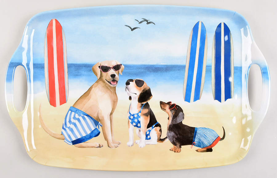 Hot Dogs 19" Handled Tray by Certified International-1