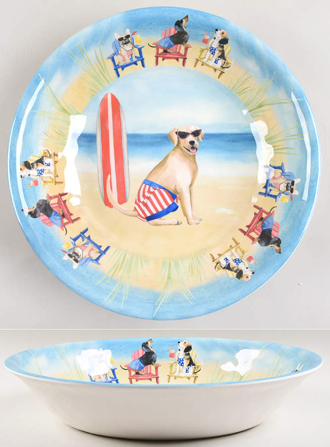 Hot Dogs 13" Round Serving Bowl by Certified International-1