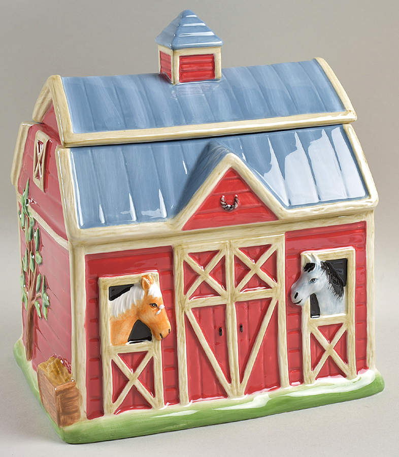 Clover Farm Figural Cookie Jar & Lid by Certified International-1