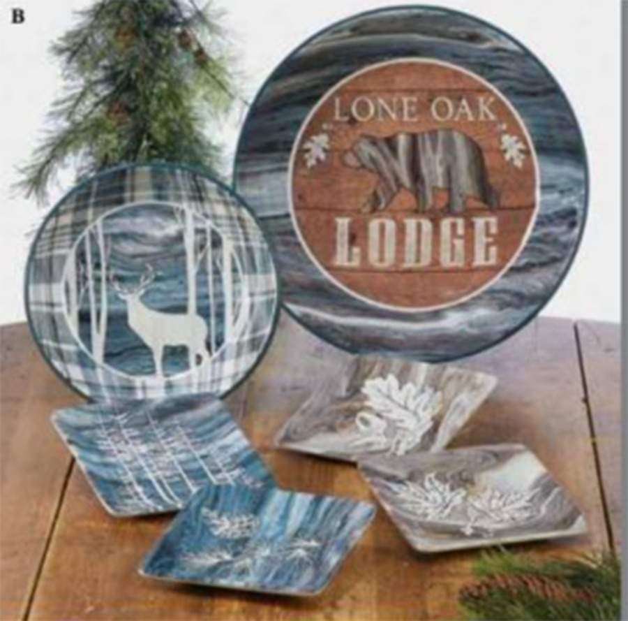 Fluidity Lodge Soup Bowls – Set Of 4 Ceramic 9-Inch Bowls With Woodland Creature Design, Dishwasher & Microwave Safe