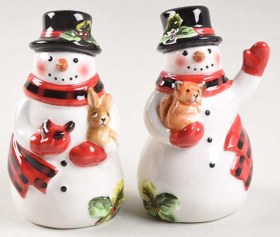 Magic of Christmas Snowman Figural Salt & Pepper Set by Certified International-1