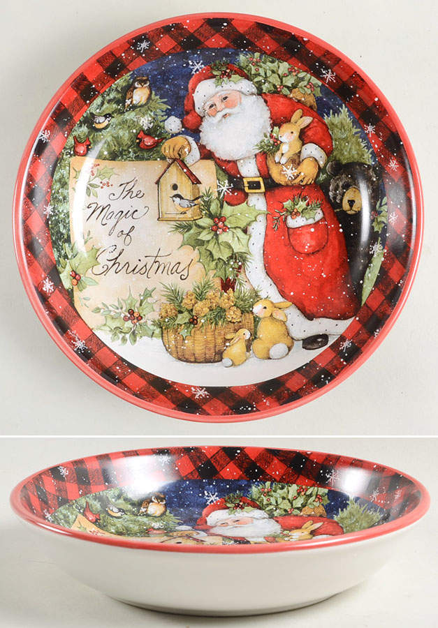 Magic of Christmas Santa 9" Soup/Pasta Bowl by Certified International-1