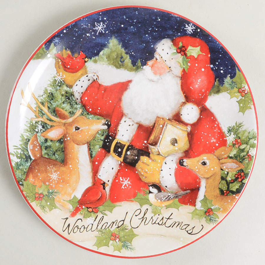 Magic of Christmas Santa Dessert/Pie Plate by Certified International-1