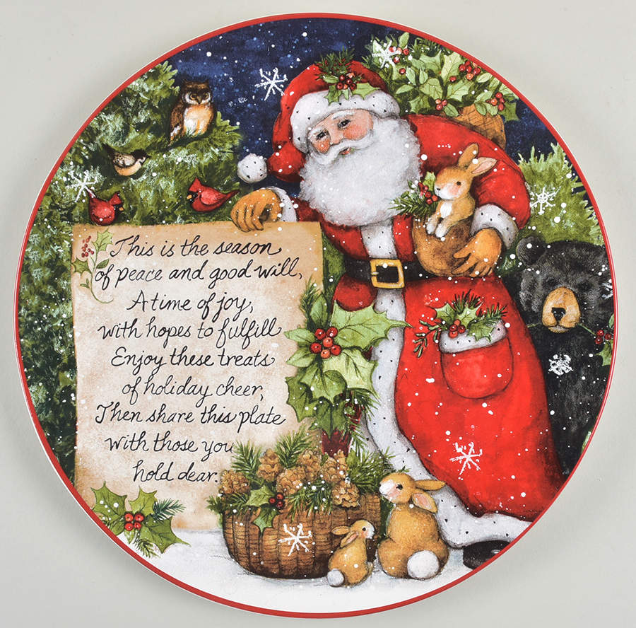 Magic of Christmas Santa 12" Chop Plate (Round Platter) by Certified International-1