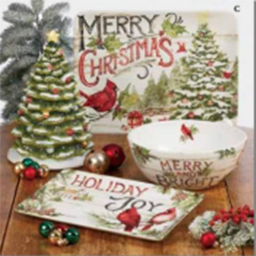 Evergreen Christmas 16" Rectangular Serving Platter by Certified International-1