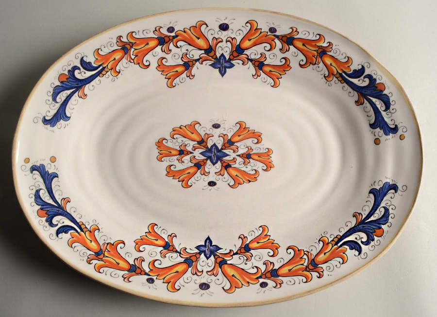CU411 17" Oval Serving Platter by Ceramica Cuore-1