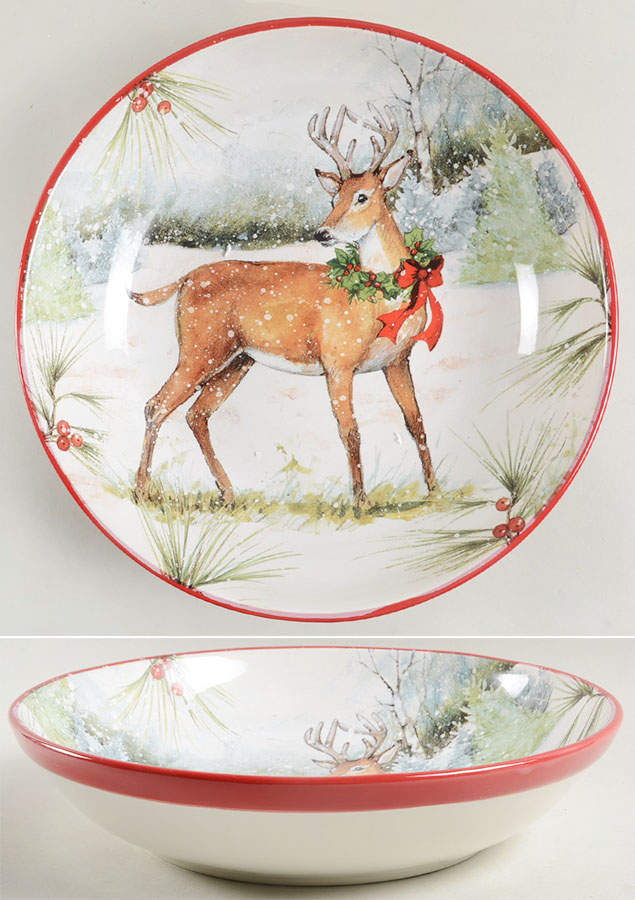 Winter Forest 13" Pasta Serving Bowl by Certified International-1