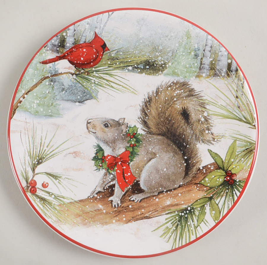 Winter Forest Canape Plate by Certified International-1