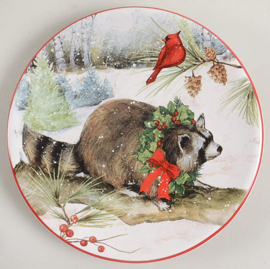 Winter Forest Canape Plate by Certified International-1