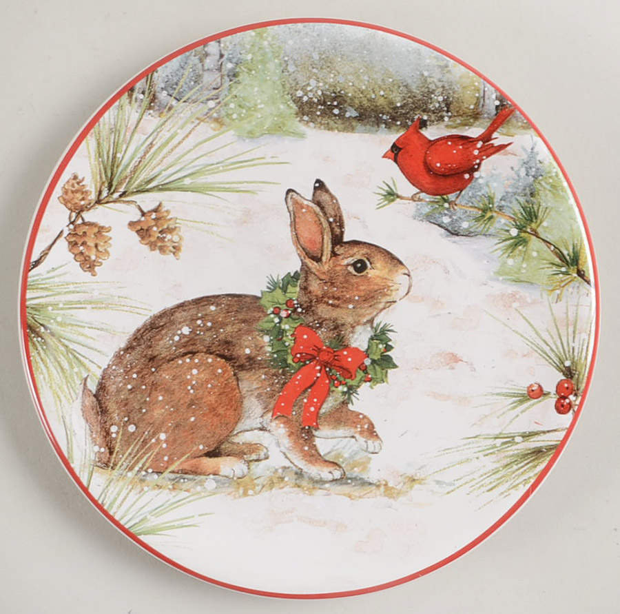 Winter Forest Canape Plate by Certified International-1