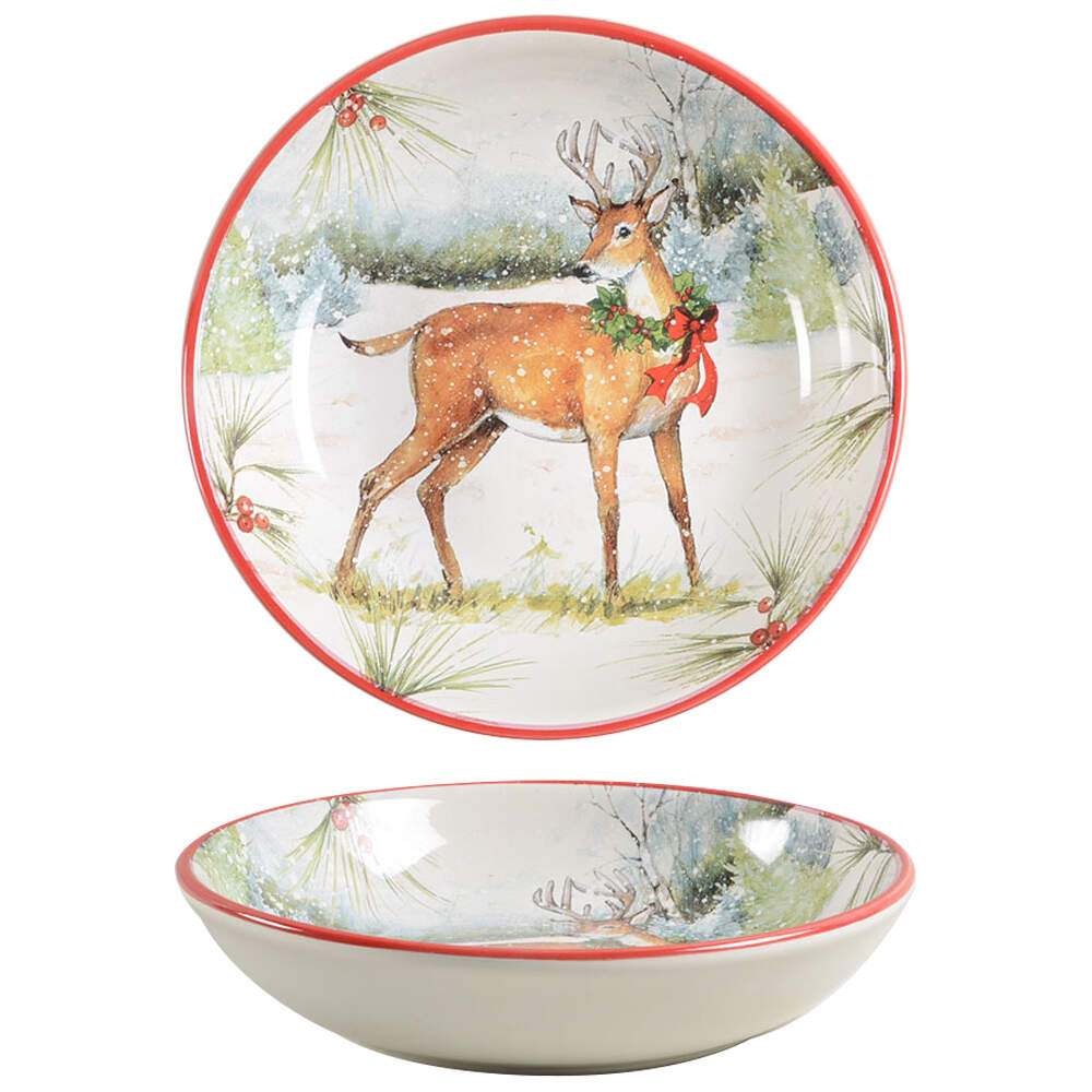 Winter Forest 9" Soup/Pasta Bowl by Certified International-1