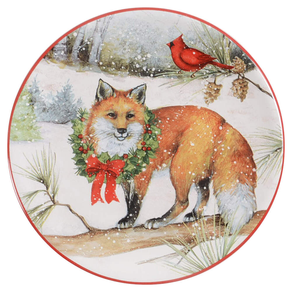 Winter Forest Canape Plate by Certified International-1