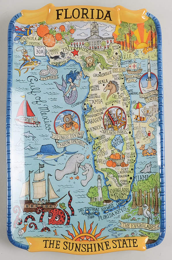 Adventure Destinations 13" Rectangular Serving Platter by Certified International-1