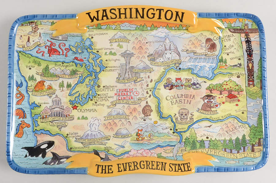 Adventure Destinations 12" Rectangular Serving Platter by Certified International-1