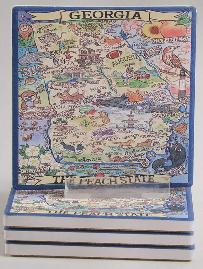 Adventure Destinations Coaster - Set of 4 Motif 4 by Certified International-1