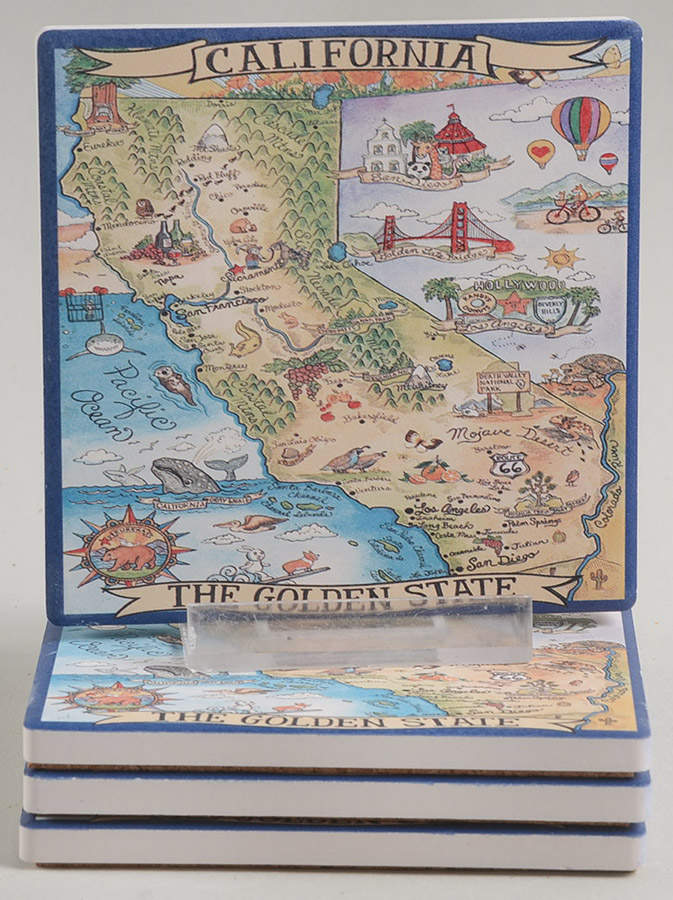 Adventure Destinations Coaster - Set of 4 Motif 1 by Certified International-1