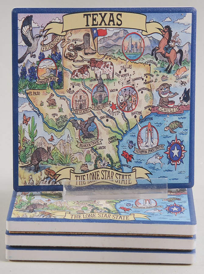 Adventure Destinations Coaster - Set of 4 Motif 23 by Certified International-1