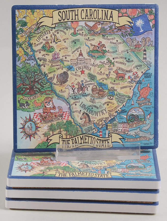 Adventure Destinations Coaster - Set of 4 Motif 21 by Certified International-1