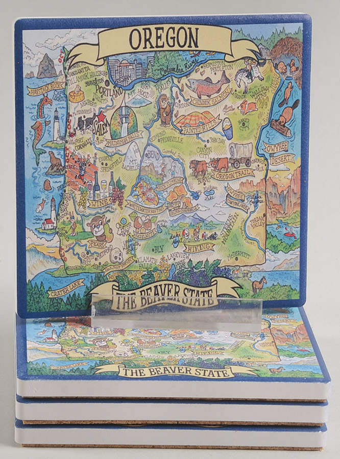 Adventure Destinations Coaster - Set of 4 Motif 19 by Certified International-1