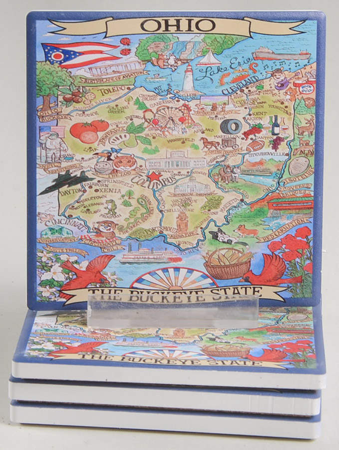 Adventure Destinations Coaster - Set of 4 Motif 18 by Certified International-1